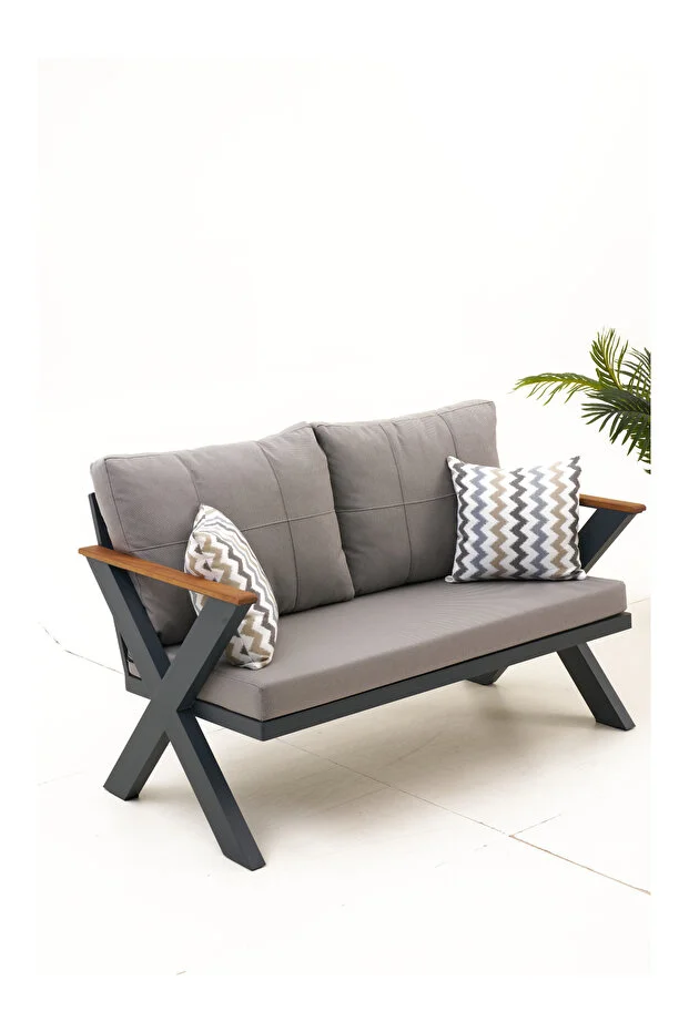 Skyline Alüminyum Bahçe Oturma Grubu (2+1+1+M)